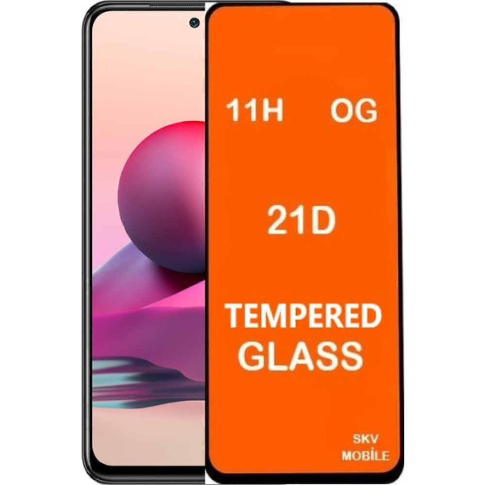 SKV Mobile Xiaomi Redmi Note 10S Tam Ekran Koruyucu Kırılmaz Cam - Siyah Cep Telefonu Ekran Koruyucusu Fiyatı