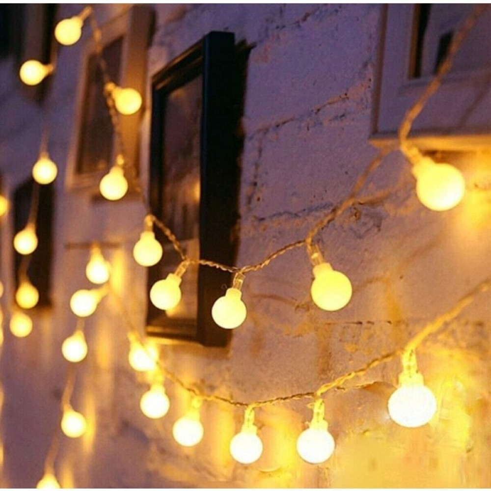 Sky Go 5 Metre 28 LED Pilli Gün Işığı Mini Top LED - 5 m - Amber Led Aydınlatmalar Fiyatı