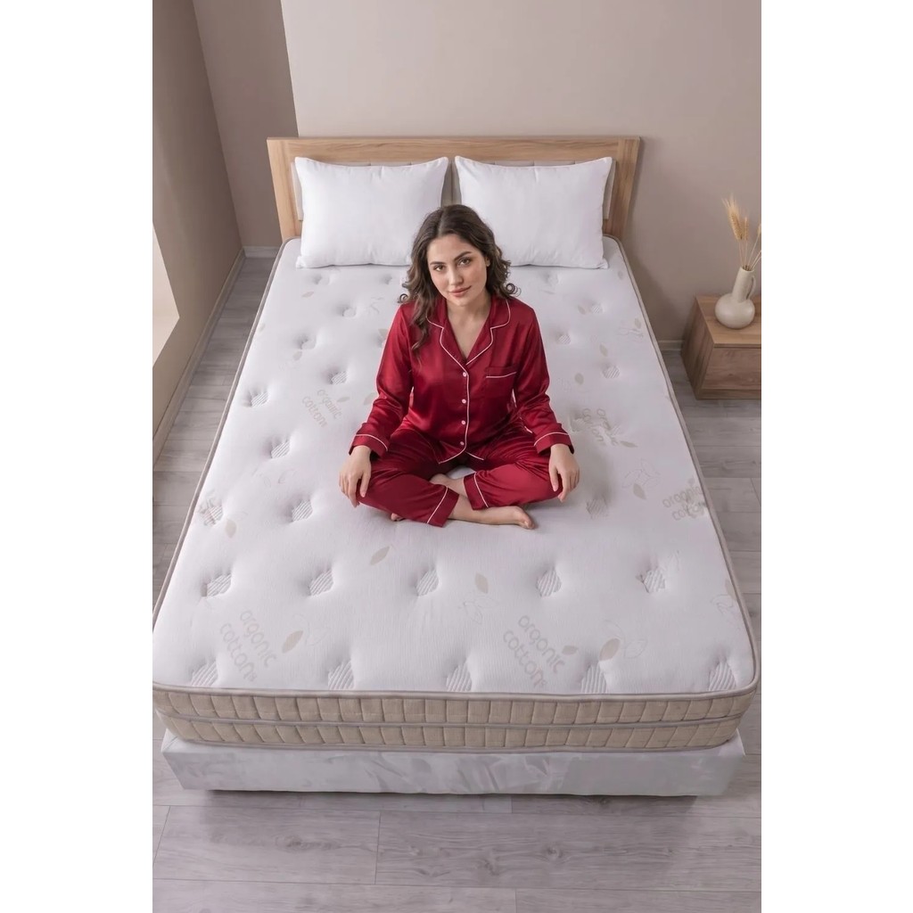 Sky Sleep Ultra Ortapedik Pocket Yaylı Yatak Çift Kişilik Organic Cotton Hissiyatı ile Yüksek Konfor - Beyaz - 160 x 200 cm SSD / Solid State Drive Fiyatı