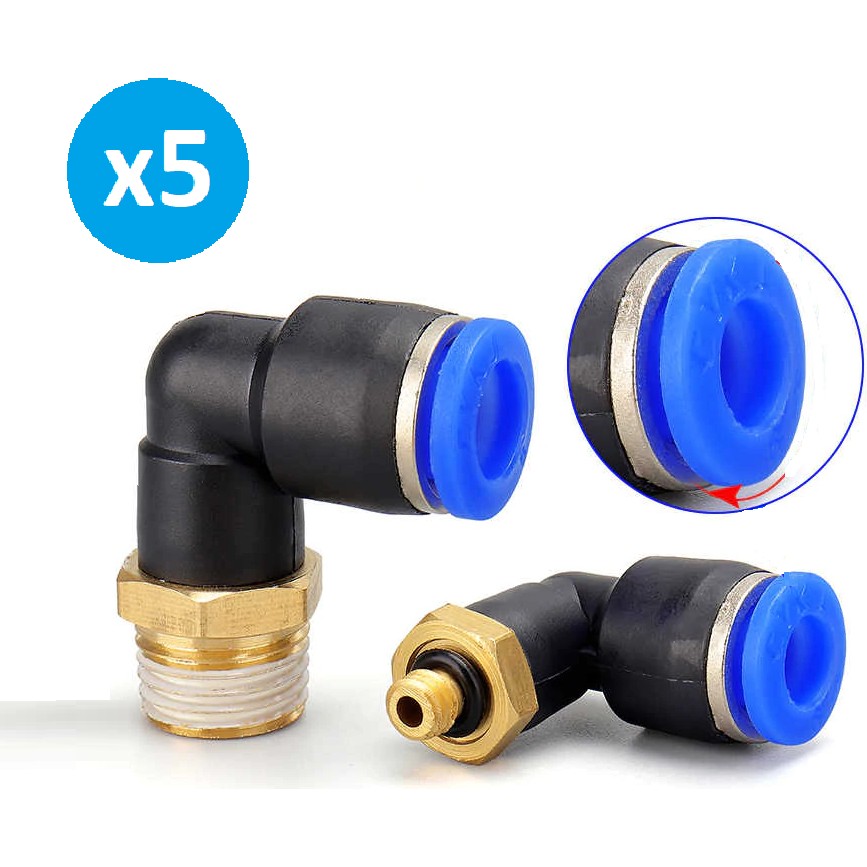 Skyce Pnömatik Dirsek Erkek Rekor 1/4''x8 mm Paket 5 Adet Diğer Fiyatı
