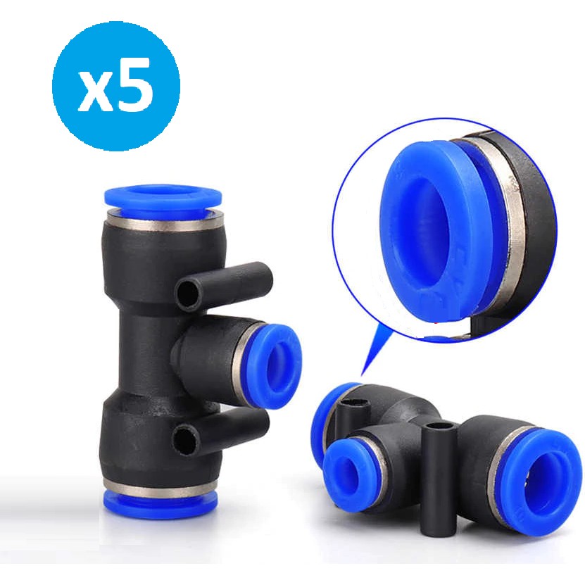 SkyCe Pnömatik Te Nipel 6 mm Paket 5 Adet Diğer Fiyatı