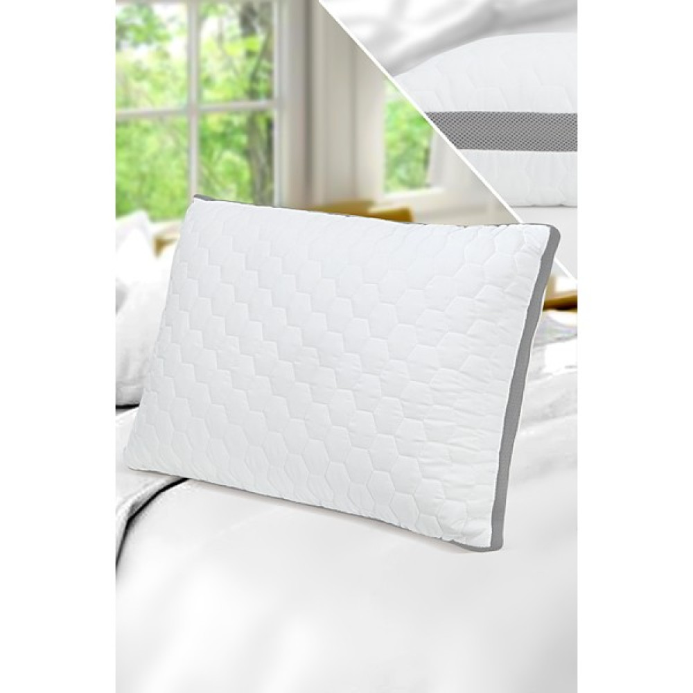 Skyes Home Klimalı Yastık Terletmez Hava Alan Petek Tasarım 1000GRAM Gri - Açık Gri - 50 x 70 cm Yastık Fiyatı