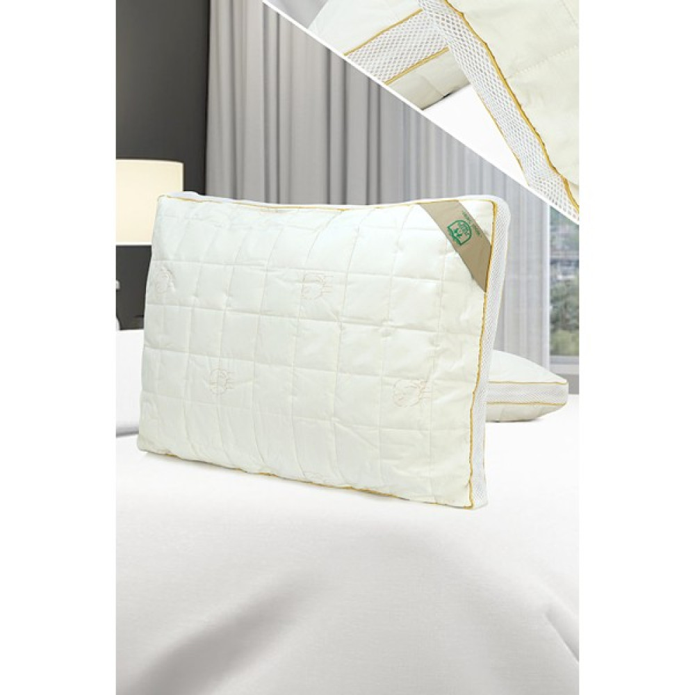 Skyes Home Yün Klimalı Premium 50×70 Terletmez Yün Deluxe Yastık - 50 x 70 cm - Bej Yastık Fiyatı
