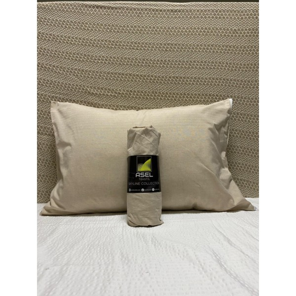 Skyline Lastikli Çarşaf + Yastık Kılıfı - 100x200+20 - Açık Bej Çarşaf Fiyatı