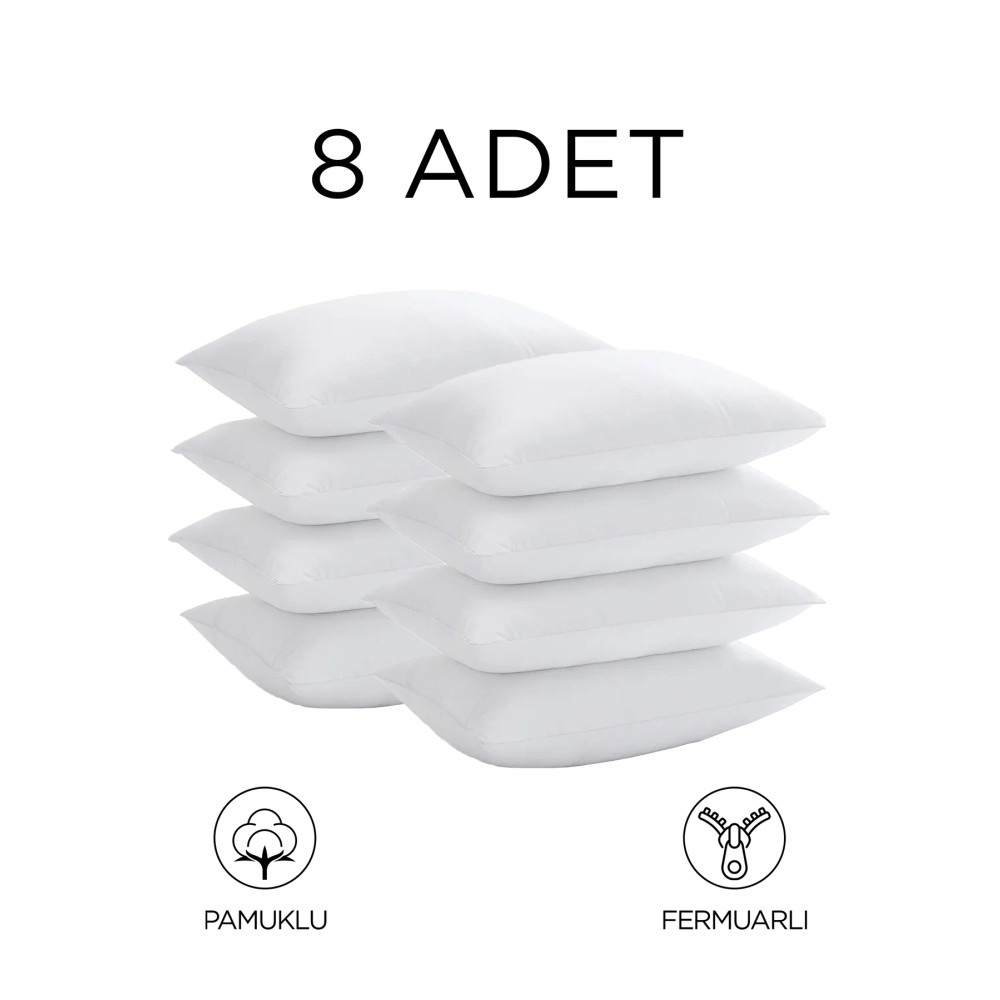 Skyline Pamuklu Yastık Iç Kılıfı 8 Adet 50x70cm Yastık Astarı 8li Set Yastık Kılıfı Fiyatı