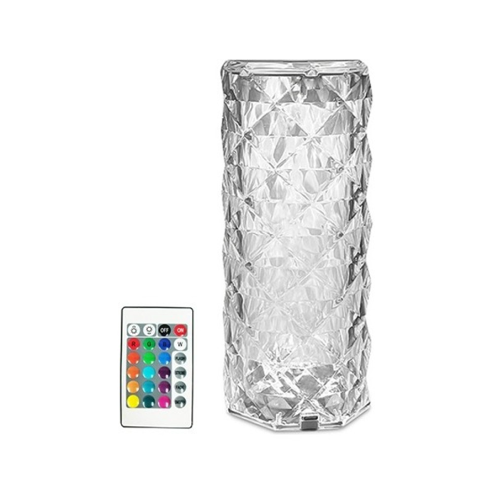 Skyline Store 16 Renkli Romantik Gül Işık Kristal Elmas Masa Gece Lambası (Yurt Dışından) - Beyaz Gece Lambası Fiyatı