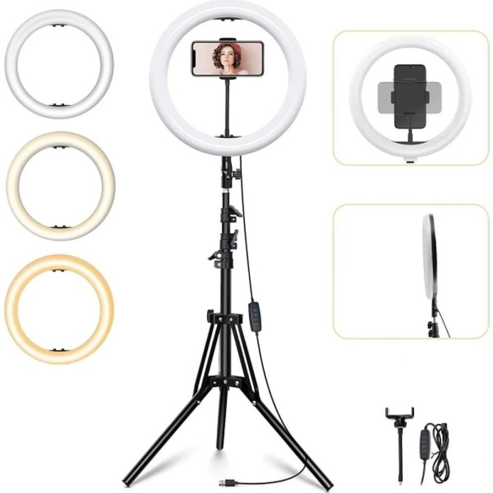 Skynex Ring Fill Light LED Işıklı Tripod 14 Inç Halka Youtuber Tiktok Makyaj Işığı Ayaklı Tripot 14INÇ - Siyah Tripodlar Fiyatı