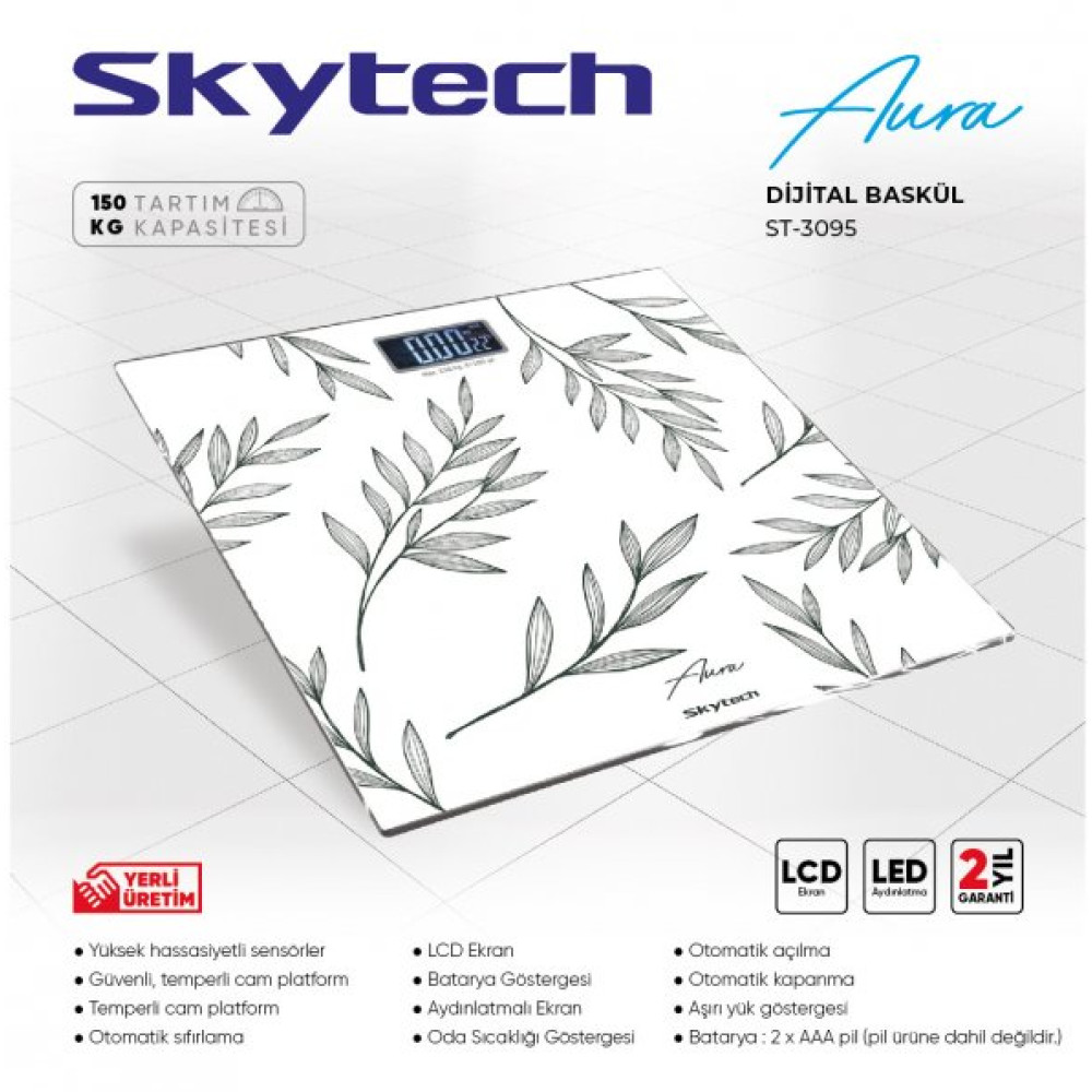 Skytech Aura Dıjıtal Baskul St-3095 Kişisel Bakım Gereçleri Fiyatı
