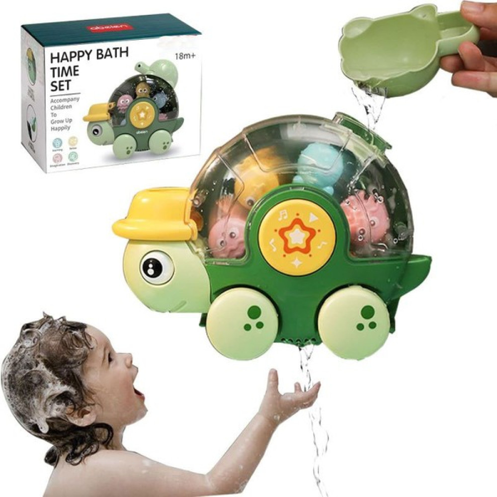 Skyzeda Bebek 2 ve 1 Kaplumbağa Banyo Oyuncakları 123 Döner Banyo Oyuncakları 6-18 Aylık Bebekler Için Uygundur (Yurt Dışından) - Green - Yeşil Bebek Oyuncakları Fiyatı