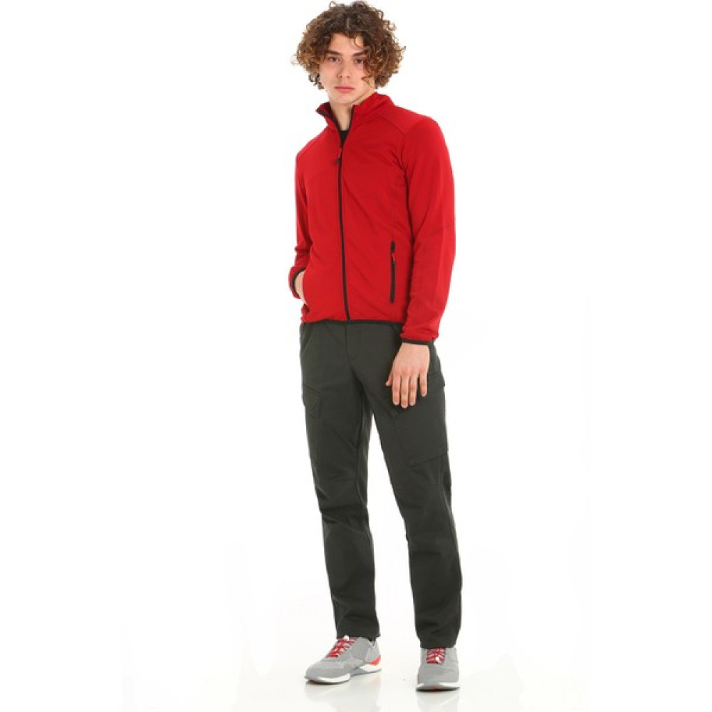 Slam Kırmızı Erkek Dik Yaka Regular Fit Polar Sweatshirt A107002S00_ACT Mıd Wgt Grıd Fleece Erkek Sweatshirt Fiyatı