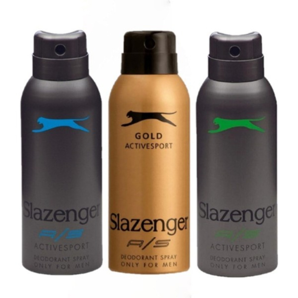 Slazenger Active Sport Gold Yeşil Mavi Deodorant 3x 150ML Set - 150 ml Deodorantlar Fiyatı