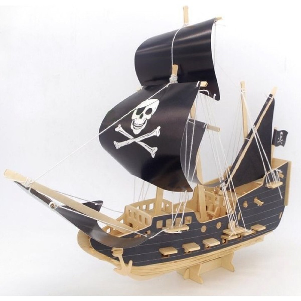 SLD 3D Korsan Tekne Modeli Dıy Ahşap Bulmaca Woodcraft Inşaat Kiti Gemi Ahşap Model Bulmaca Eğitim Yapboz Oyuncak Çocuklar Için | Bloklar (Siyah) Eğitici Oyuncak Fiyatı