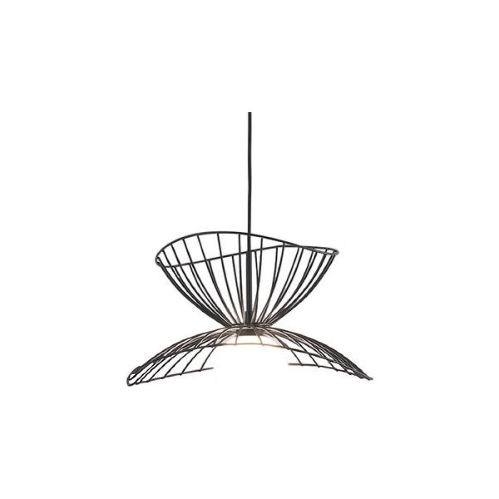 SLD 40 cm Ferforje Avize, 220 V G9 5 W Basit Yemek Odası Işık Yaratıcı Kişilik Bar Sayacı Yatak Odası Oturma Odası Aydınlatma, Siyah Avize Fiyatı