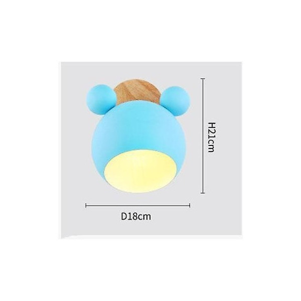 SLD Nordic Duvar Lambası Çocuk Odası Işıkları Için Alüminyum Mickey Aplik Modern Kapalı Duvar Işık Fikstür E27 Yaratıcı Armatür (Mavi) (Yurt Dışından) Aplikler Fiyatı