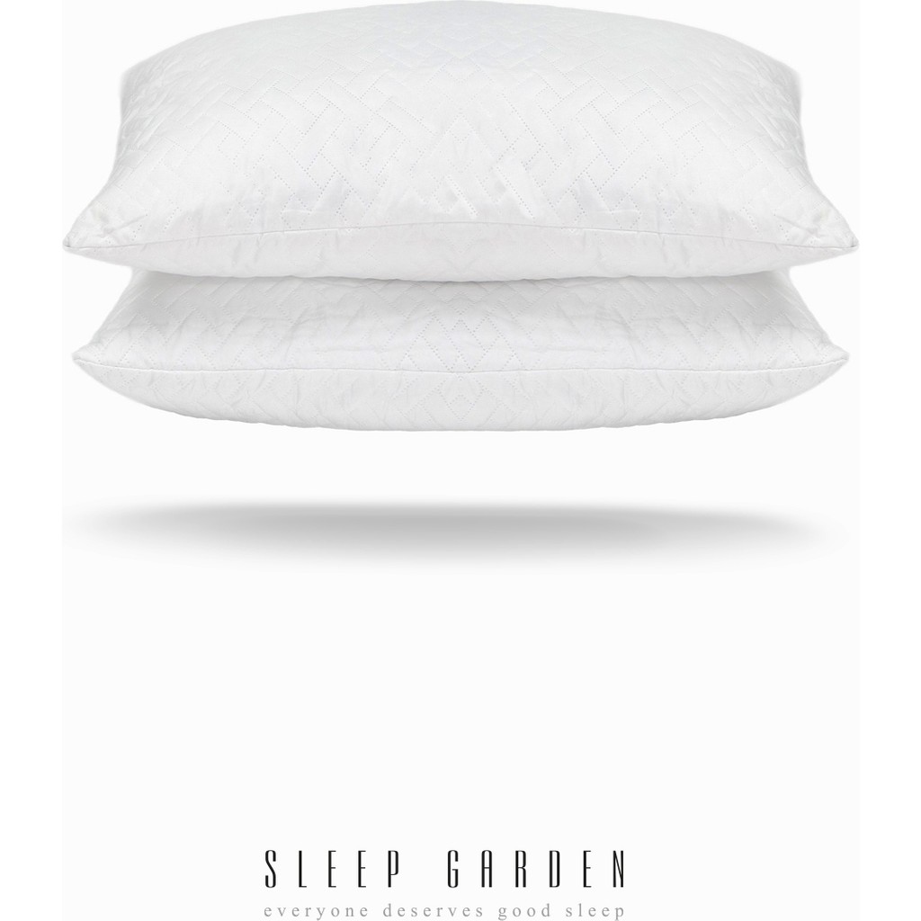 Sleep Garden 2'li Çevreci Elyaf Silikon Yastık Seti - 50 x 70 cm - Bej - Beyaz Çizgili Yastık Kılıfı Fiyatı