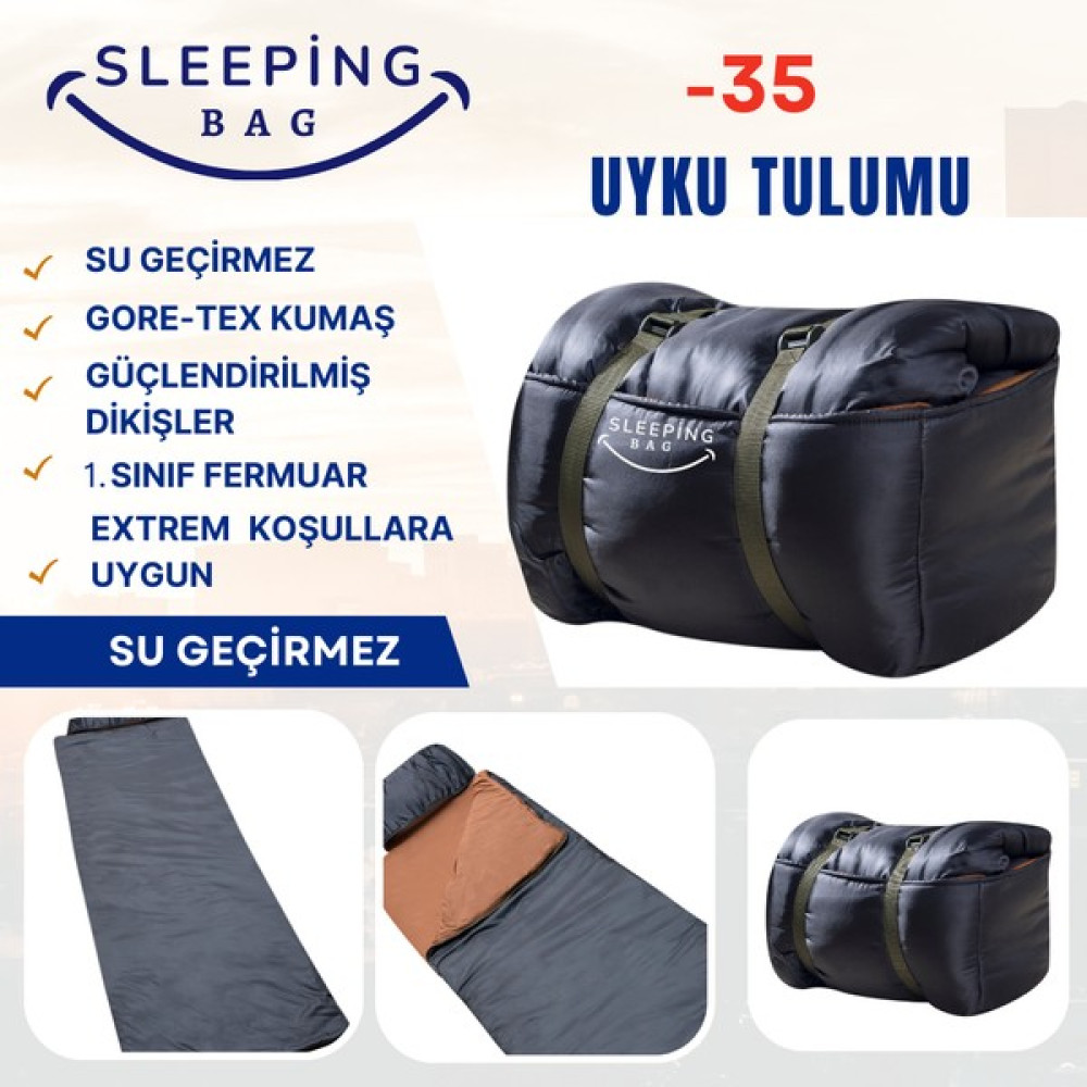 Sleeping Bag Sleepingbag Uyku Tulumu Su Geçirmez -35 Mavi Uyku Tulumu Fiyatı