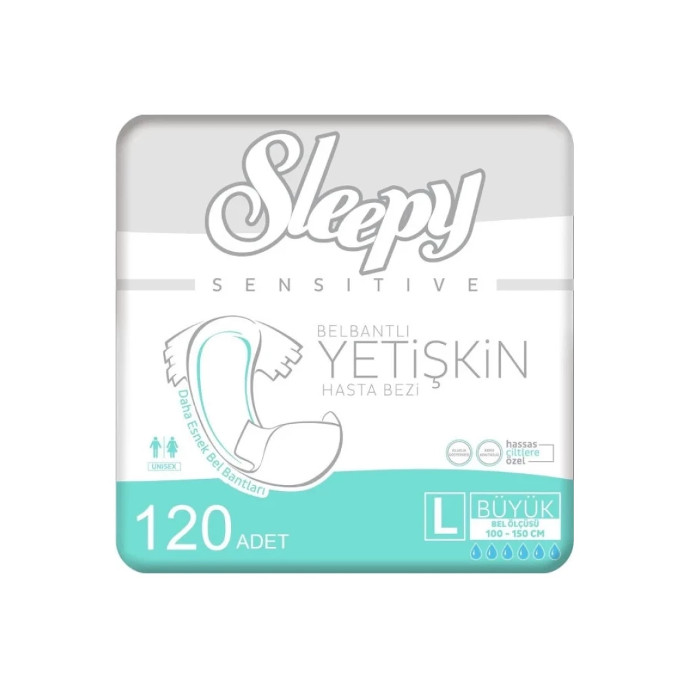 Sleepy 4'Lu Large Yetiskin Hasta Bezi 30X4 Adet (120 Adet) Hasta Bezleri ve Temizliği Fiyatı