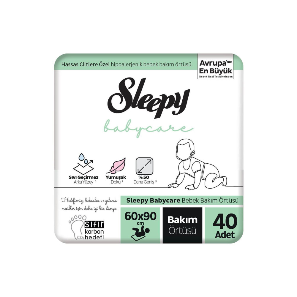 Sleepy Babycare Bebek Bakım Örtüsü 60x90 Cm 4x10 40 Adet Bebek Alt Açma Örtüsü Fiyatı