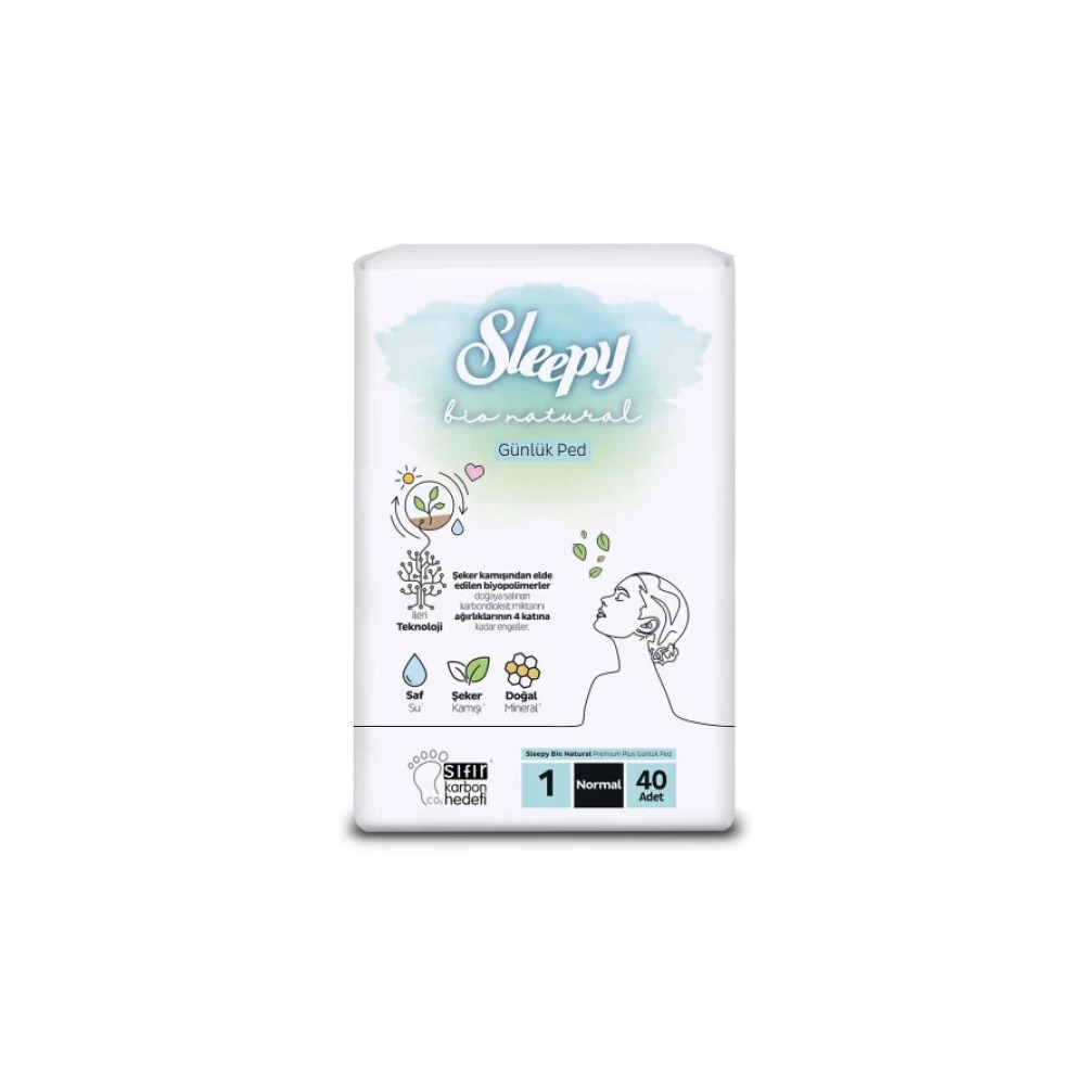Sleepy Bio Natural Gunluk Ped Normal 40'Li Hijyenik Pedler ve Tamponlar Fiyatı