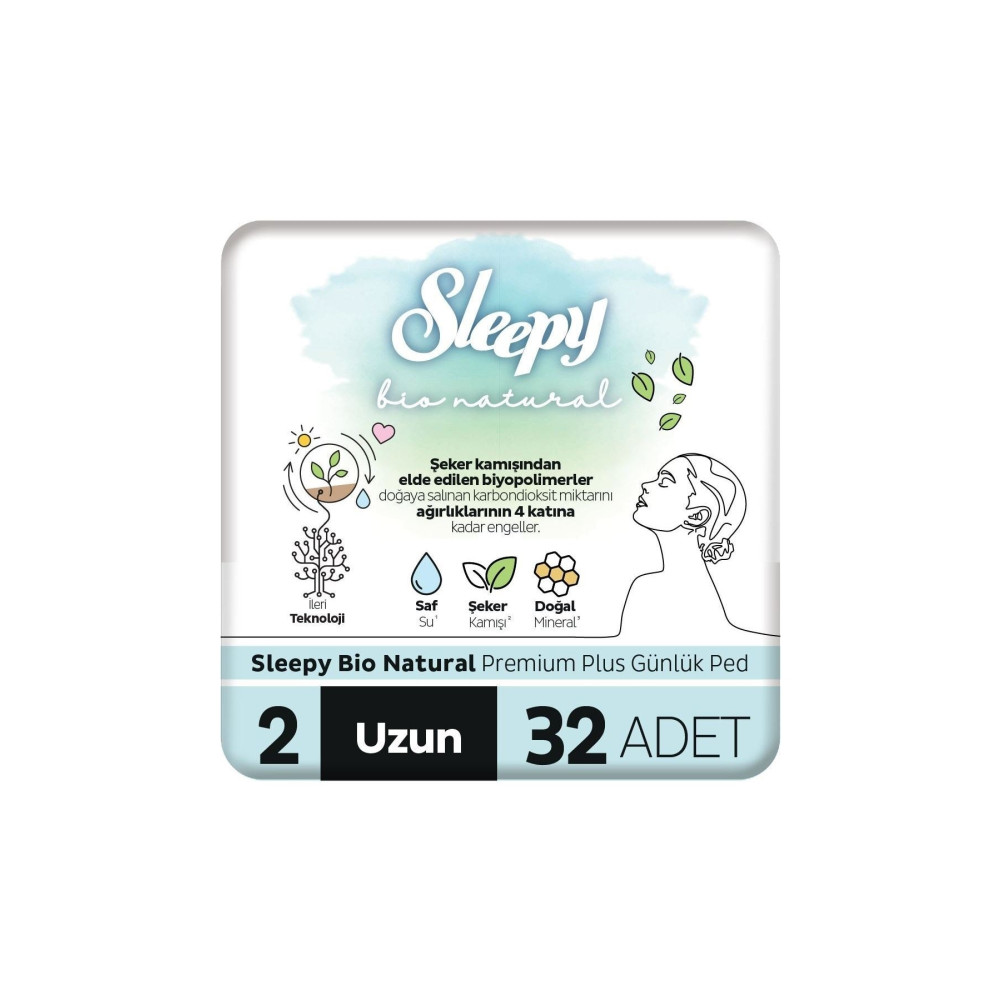Sleepy Bio Natural Premium Plus Günlük Ped Uzun 32 Adet Ped Hijyenik Pedler ve Tamponlar Fiyatı