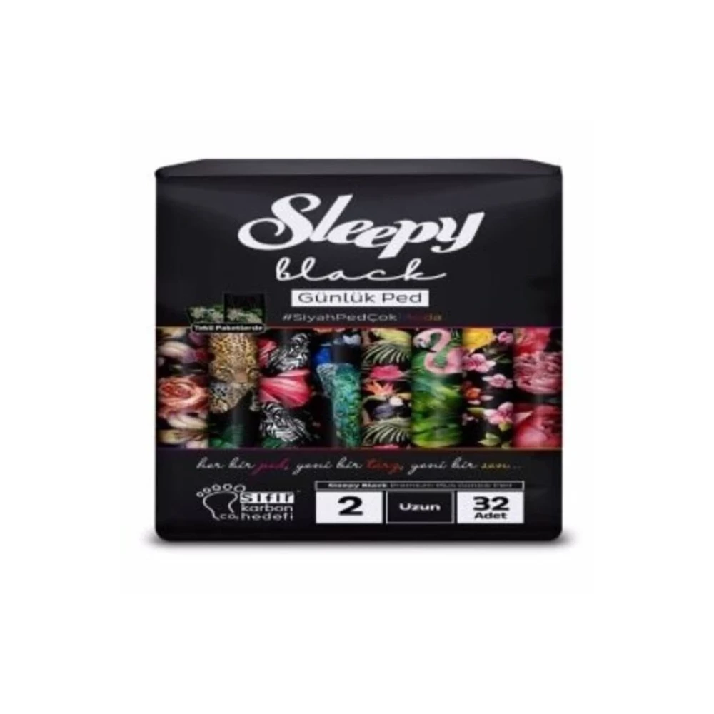 Sleepy Black Gunluk Super Uzun Ped 32'Li Hijyenik Pedler ve Tamponlar Fiyatı