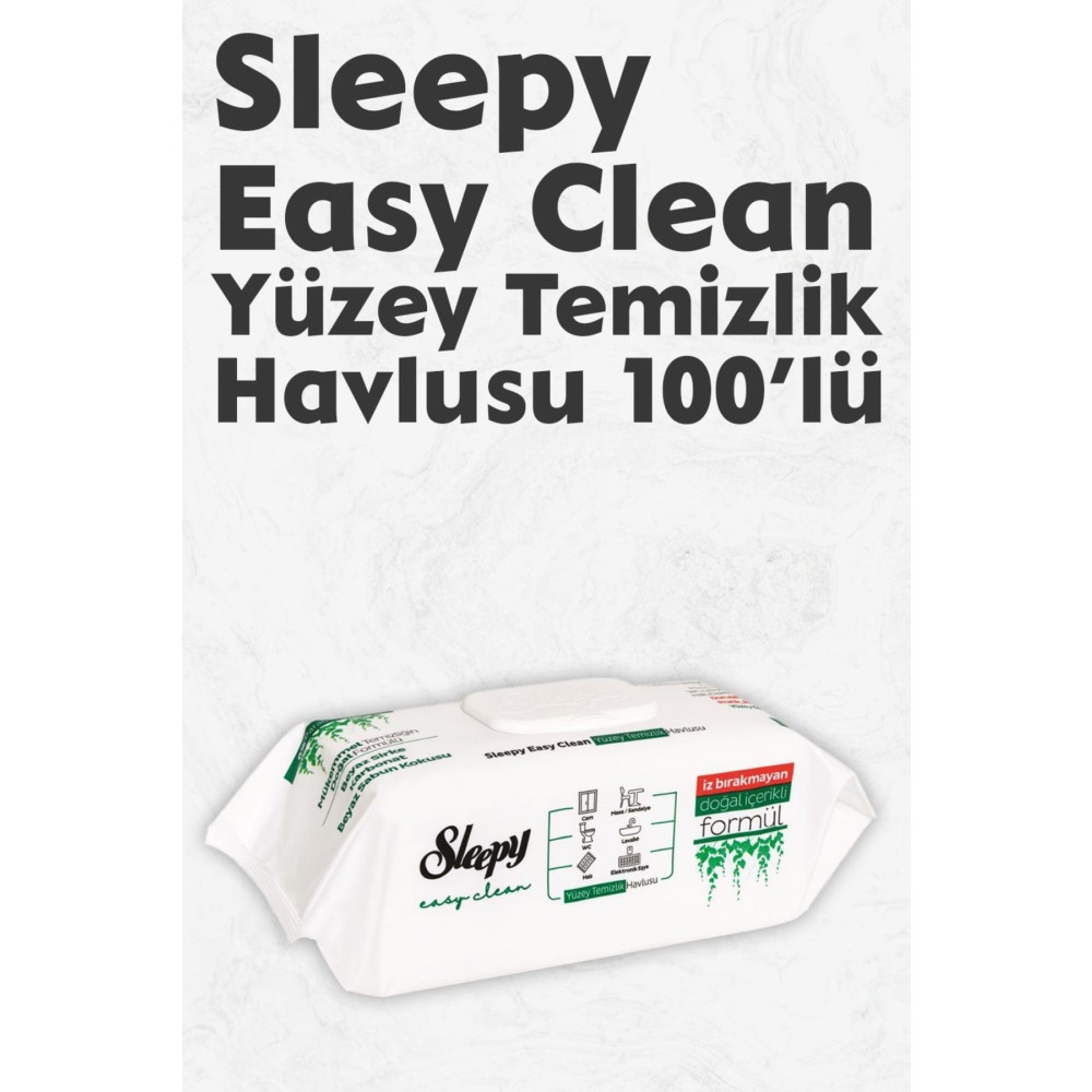 Sleepy Easy Clean Yüzey Temizlik Havlusu 100 Lü Islak Mendil Fiyatı