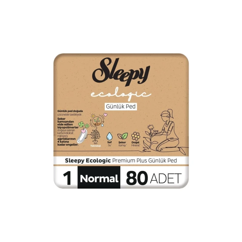 Sleepy Ecologic Premium Plus Gunluk Ped Normal 80 Adet Ped Hijyenik Pedler ve Tamponlar Fiyatı
