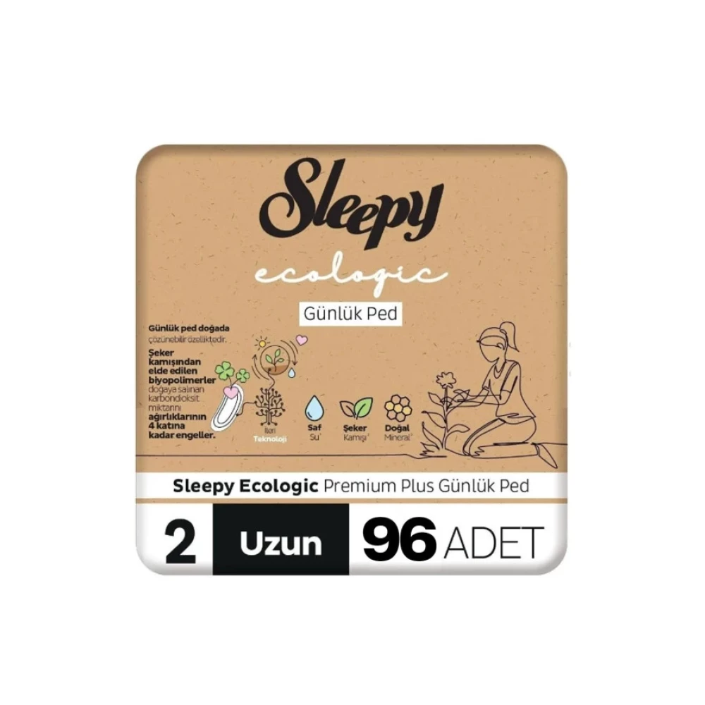 Sleepy Ecologic Premium Plus Gunluk Ped Uzun 96 Adet Ped Hijyenik Pedler ve Tamponlar Fiyatı
