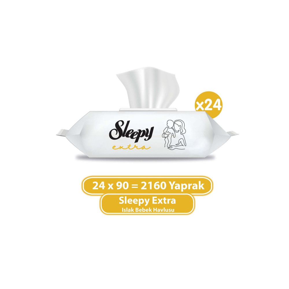 Sleepy Extra Islak Bebek Havlusu 24x90 (2160 Yaprak) Bebek Mendil-Islak Mendil Fiyatı