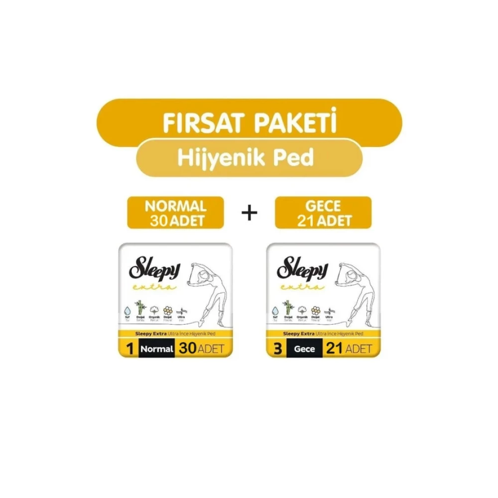 Sleepy Extra Ultra Ince Hijyenik Ped 51 Adet Ped Firsat Paketi Hijyenik Pedler ve Tamponlar Fiyatı