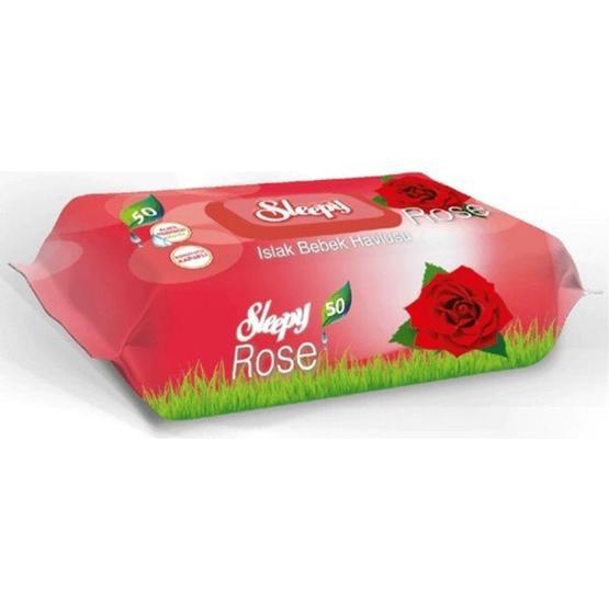 Sleepy Gül Kokulu 50 Yaprak Islak Havlu