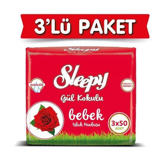 Sleepy Gül Kokulu 50x9'lu 450 Yaprak Islak Havlu