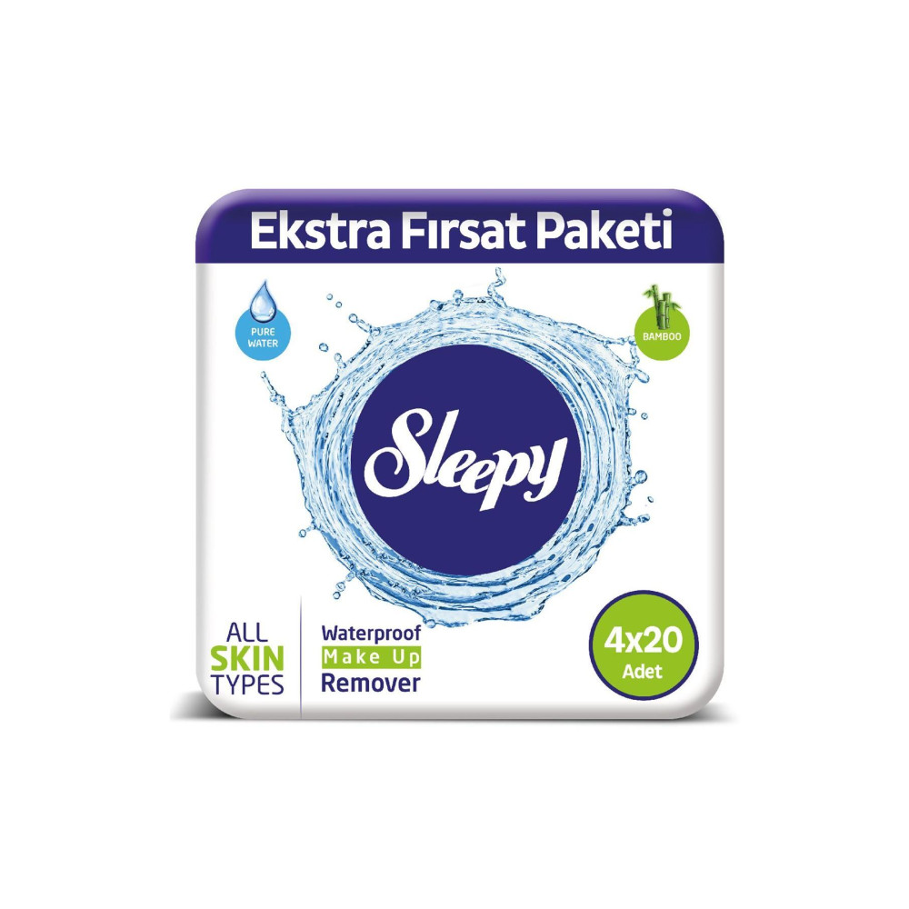 Sleepy Makyaj Temizleme Mendili 4X20 Adet 80 Yaprak Makyaj Temizleyicileri Fiyatı