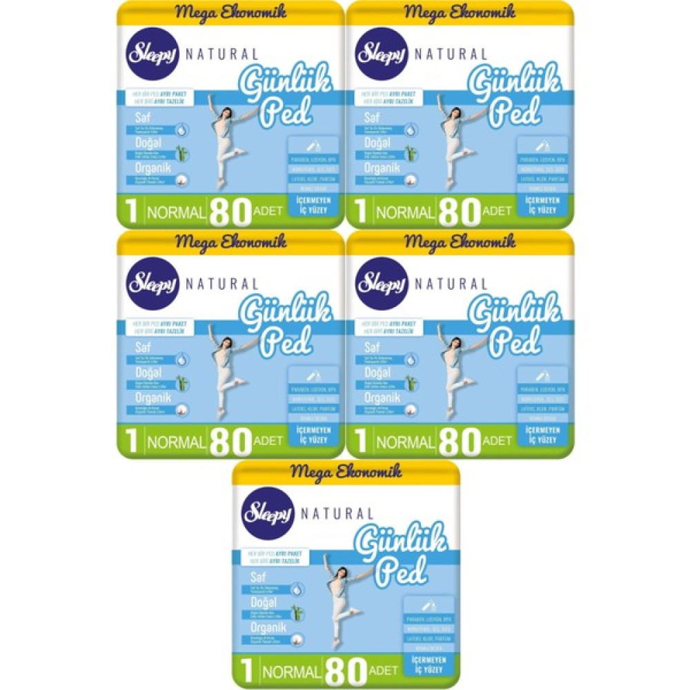 Sleepy Natural Günlük Ped Normal 400 Adet Mega Pk (5pk*80) - 5x80 Oto Boyaları Fiyatı