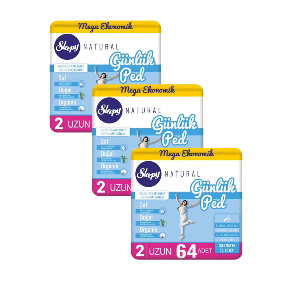 Sleepy Natural Günlük Ped Uzun 192 Ped Hijyenik Pedler ve Tamponlar Fiyatı