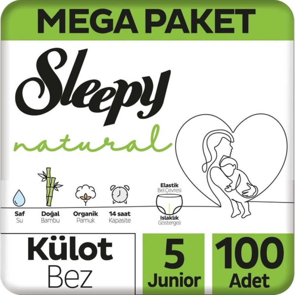 Sleepy Natural Külot Bez Mega Paket 5 Beden 11-18 kg 100 Adet - Standart Oto Boyaları Fiyatı