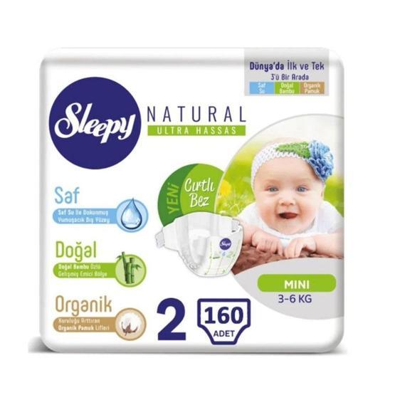 Sleepy Natural No:2 Mini 160 Adet Bebek Bezi Bebek Bezi Fiyatı