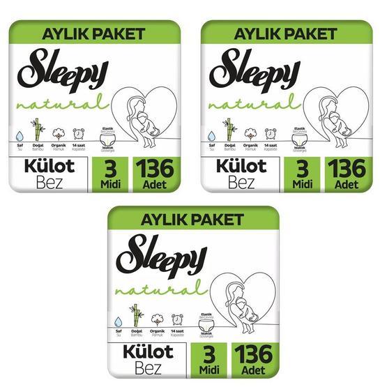 Sleepy Natural No:3 Midi 408 Adet Külot Bebek Bezi Bebek Bezi Fiyatı
