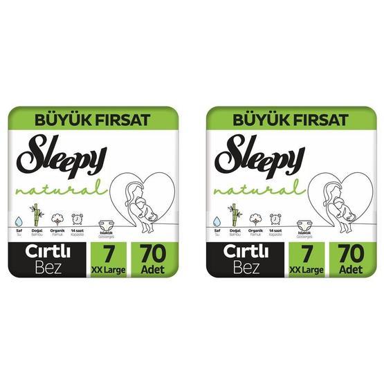 Sleepy Natural No:7 XX Large 140 Adet Bebek Bezi Bebek Bezi Fiyatı