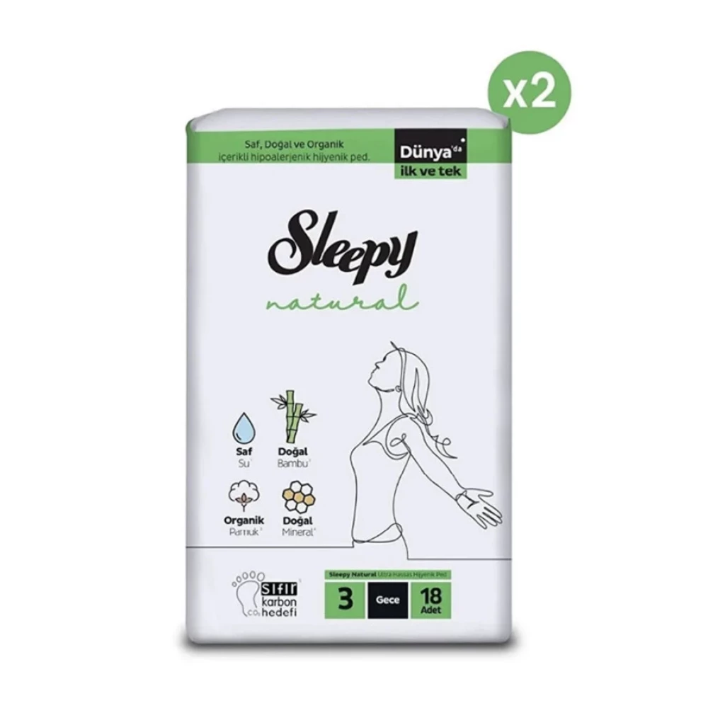 Sleepy Natural Super Eko Normal Hijyenik Ped 24'Lu X2 Hijyenik Pedler ve Tamponlar Fiyatı
