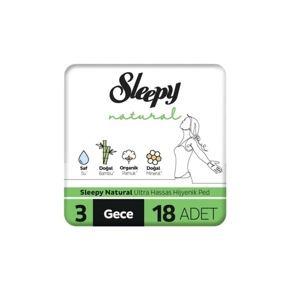 Sleepy Natural Ultra Hassas Gece Hijyenik Ped 18'Li Hijyenik Pedler ve Tamponlar Fiyatı