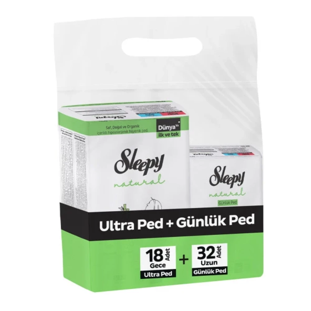 Sleepy Natural Ultra Ped Gece 18 Adet + Uzun Günlük Ped 32 Adet Hijyenik Pedler ve Tamponlar Fiyatı