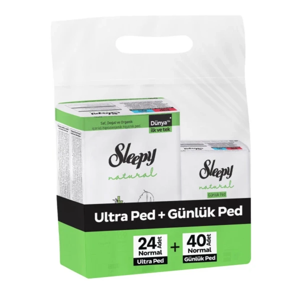 Sleepy Natural Ultra Ped Normal 24 Adet + Uzun Günlük Ped 40 Adet X5 Paket Hijyenik Pedler ve Tamponlar Fiyatı