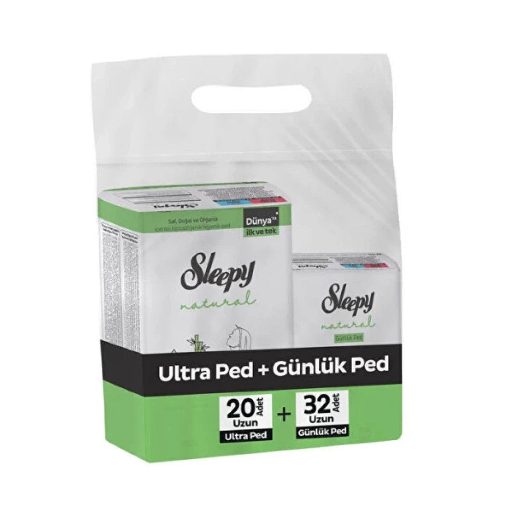 Sleepy Natural Ultra Ped Uzun 20 Adet + Uzun Günlük Ped 32 Adet X4 Paket Hijyenik Pedler ve Tamponlar Fiyatı