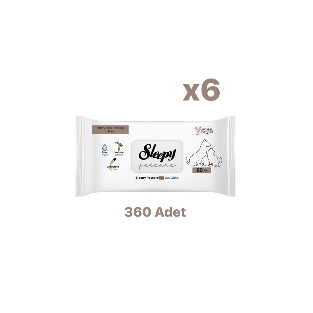 Sleepy Petcare Kedi Ve Köpek Islak Havlusu 360 Adet Islak Mendil Fiyatı