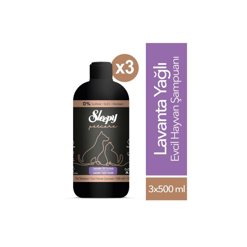 Sleepy Petcare Lavanta Yağlı Evcil Hayvan Şampuanı 3x500 Ml Evcil Hayvan Ürünleri Fiyatı