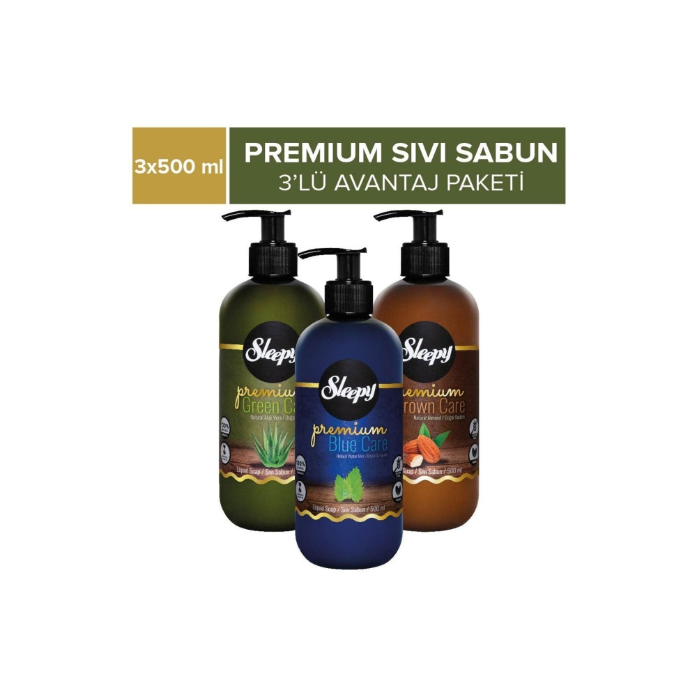 Sleepy Premium Sıvı Sabun 3’lü Avantaj Paketi 3x500 Ml Sabunlar Fiyatı