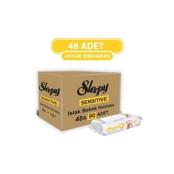 Sleepy Sensitive 90x48'li 4320 Yaprak Islak Havlu Bebek Mendil-Islak Mendil Fiyatı