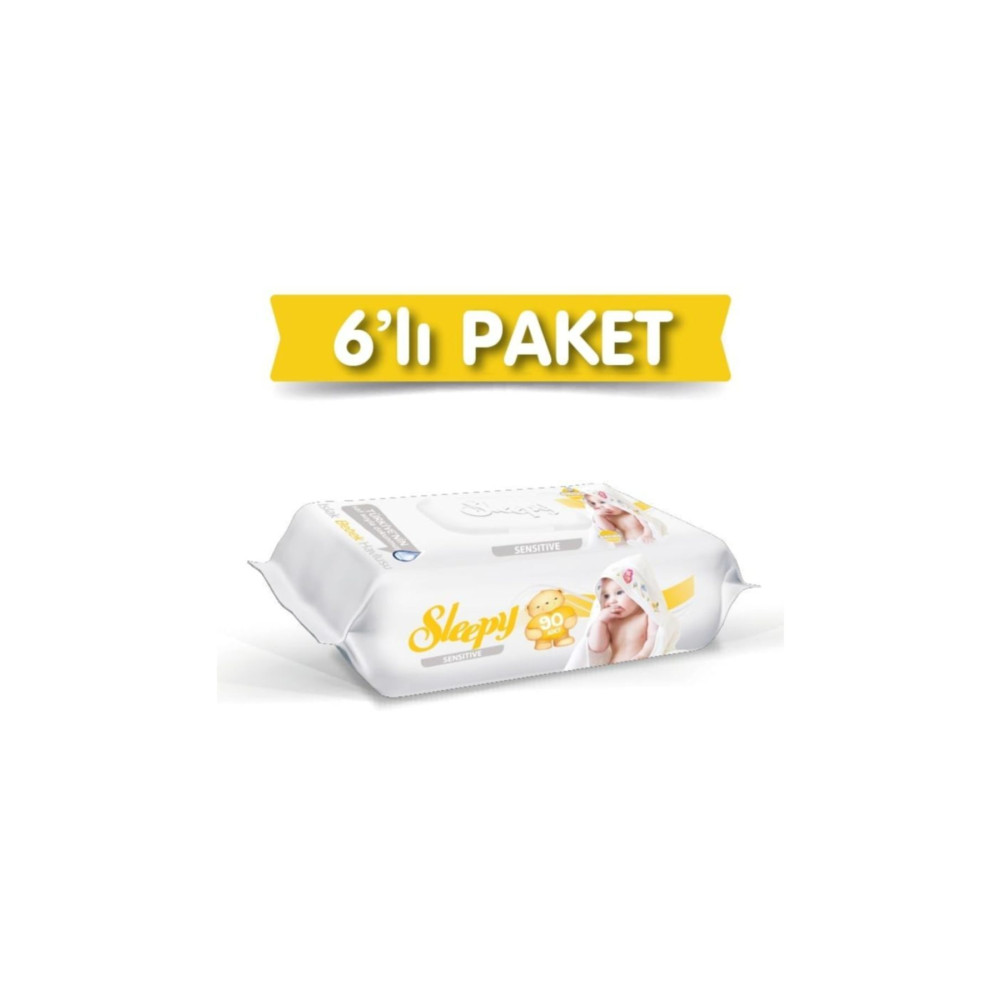 Sleepy Sensitive Islak Havlu 6lı Paket 540 Yaprak Bebek Mendil-Islak Mendil Fiyatı