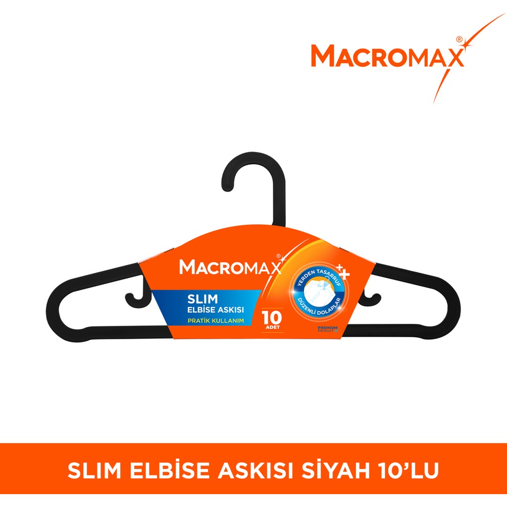 Slim İnce Elbise Askısı 10'lu Paket, Yerden Tasarruf Sağlayan Minimalist Askı - Beyaz Giyim & İç Giyim Fiyatı